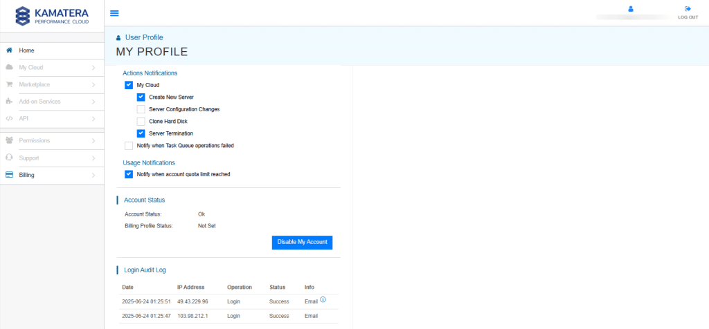 How to Set Up an Account on Kamatera