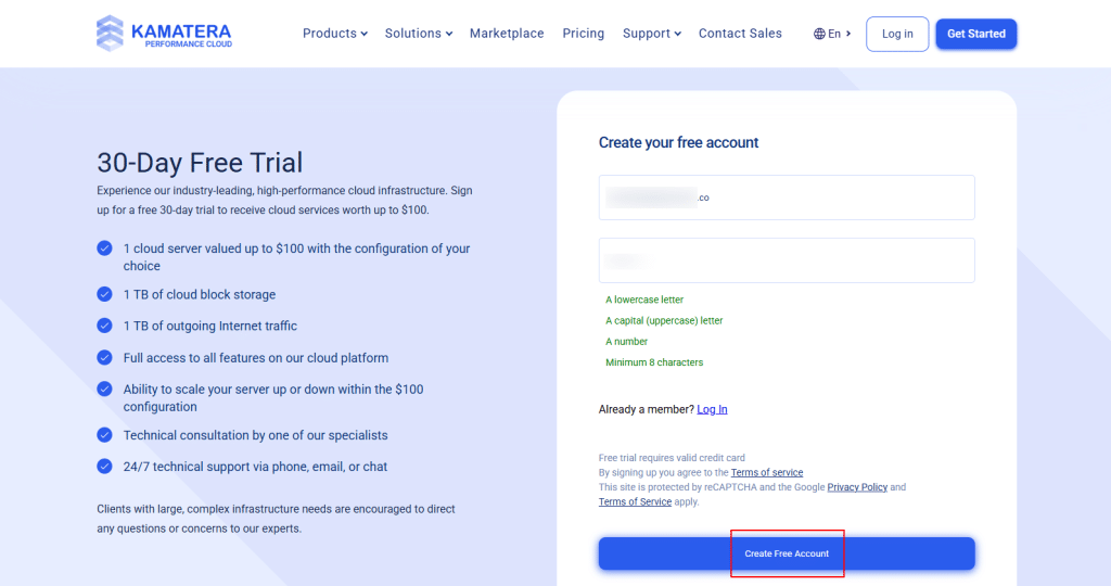 How to Set Up an Account on Kamatera
