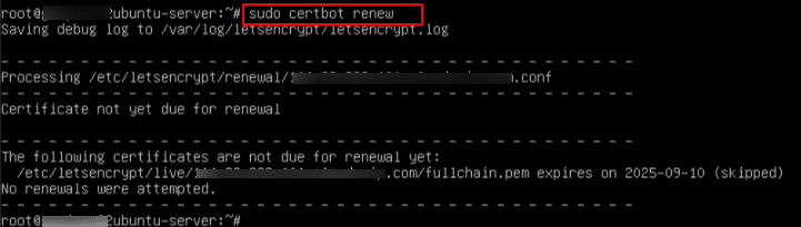 How to renew Let's Encrypt certificates