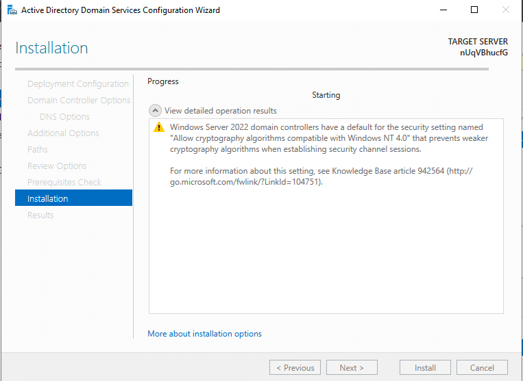 Configuring Domain Controllers on Kamatera for Active Directory Services