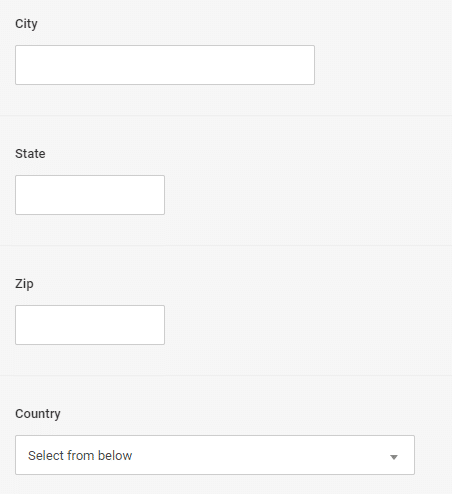 Additional information for account creation