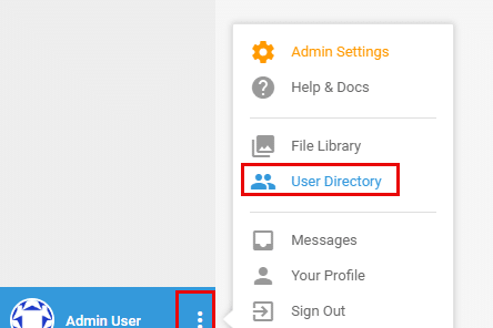 Directus user directory