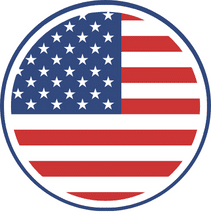 USA flag in a circle