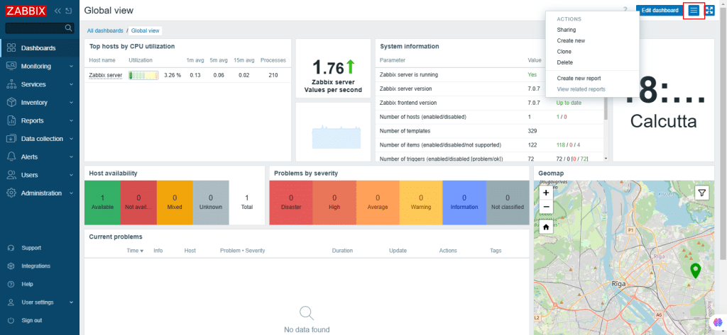 zabbix screenshot