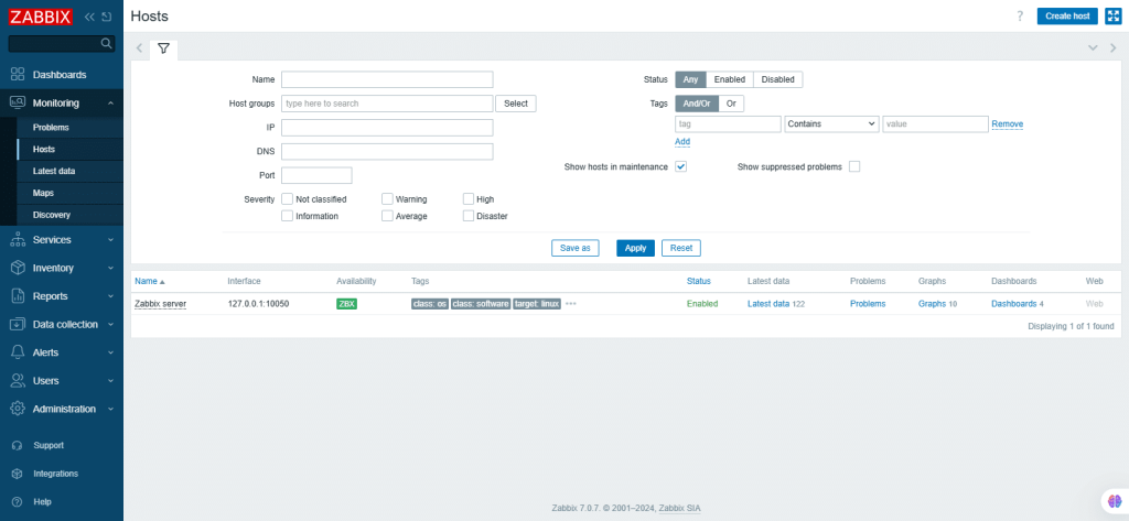 zabbix screenshot