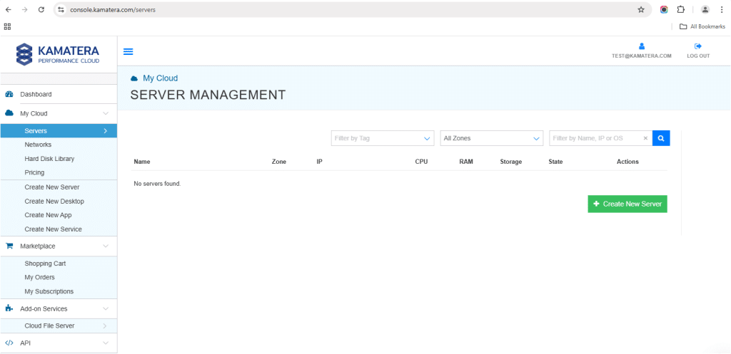 Webmin server management