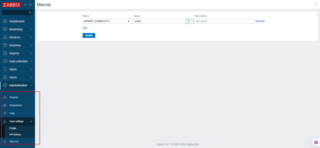 zabbix screenshot