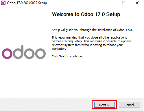 Odoo screenshot