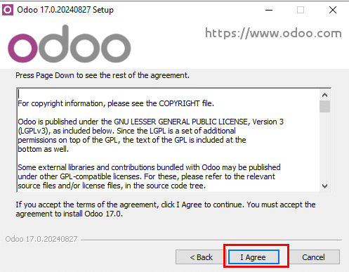 Odoo screenshot