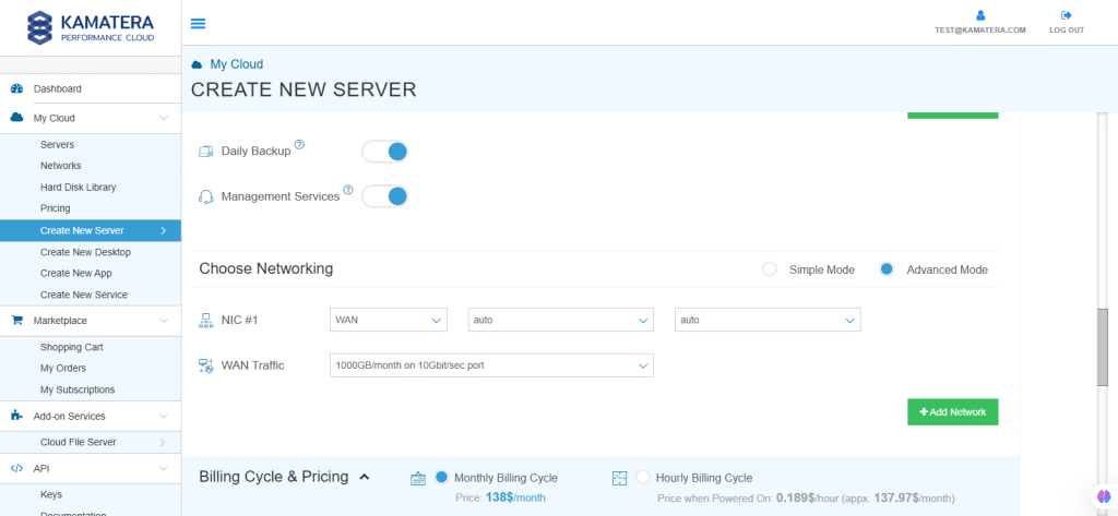 Webmin server management