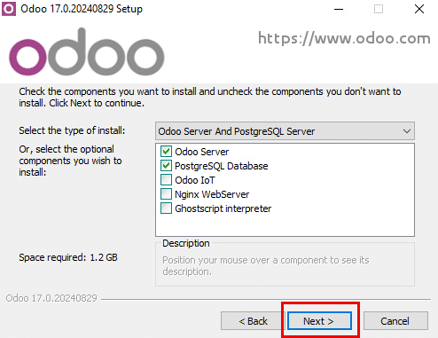 Odoo screenshot