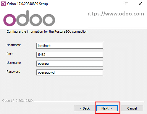 Odoo screenshot