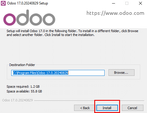 Odoo screenshot