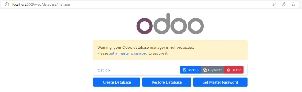 Odoo screenshot