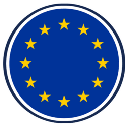 Circle image with European flag design