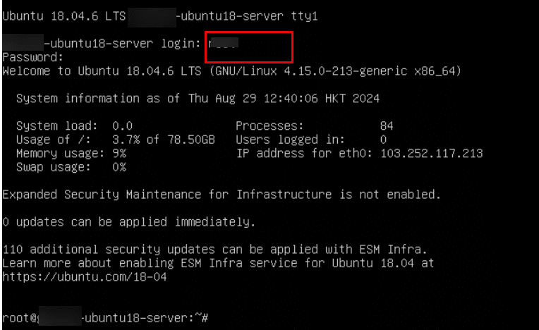 Vesta Control Panel screenshot